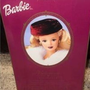 Mattel Barbie Victorian Ice Skater in Red and White
